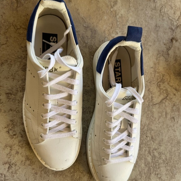 GGDB Starter LTD in White Leather with‎ Blue Nubuck Heel Tab Size 40/US 7 - Picture 1 of 15